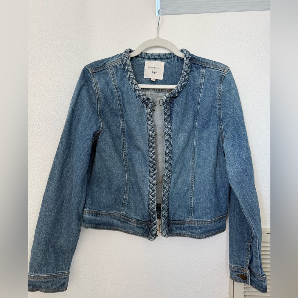Habitual Blue Denim Jacket with Braided Detail